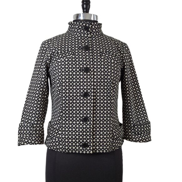 Womens MEXX Cropped Jacket Womens Sz 40 (S-M) Small Print Smart Office - Picture 2 of 16